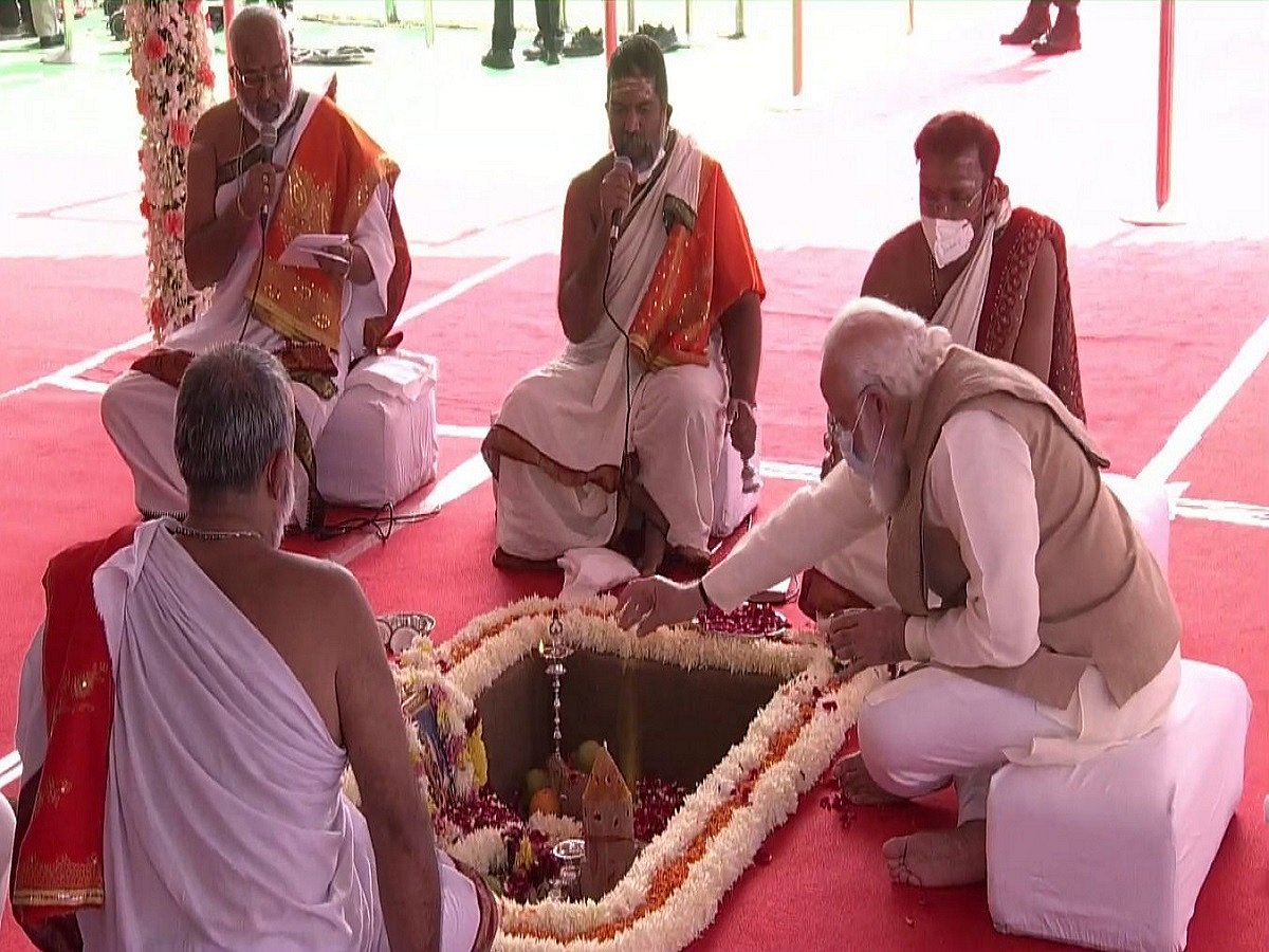 PM lays foundation stone of new Parliament building