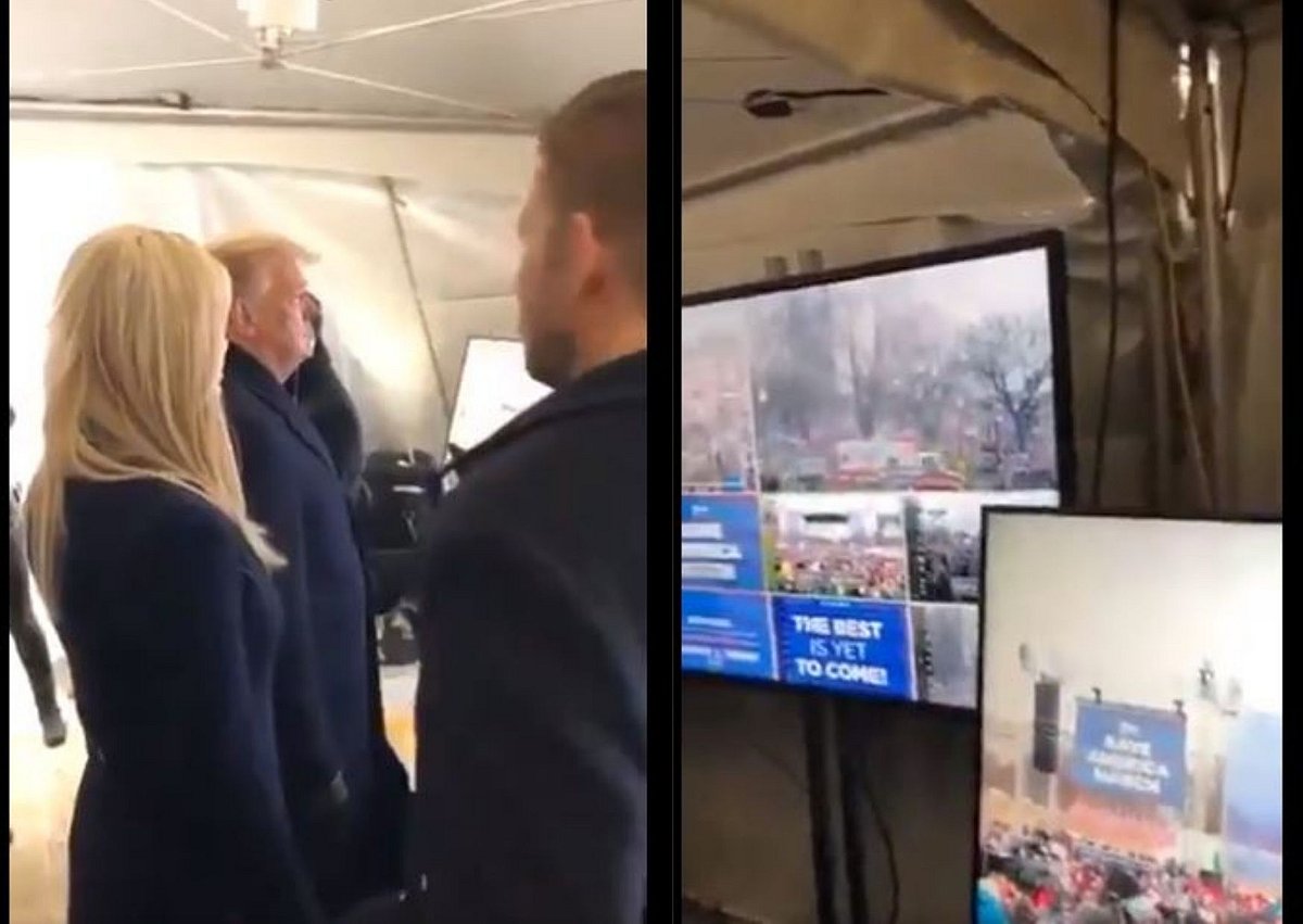 WATCH: Viral video shows Trump watching Capitol attack on monitors in makeshift ‘war room’, family celebrating