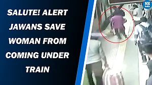 Salute! Alert Jawans Save Woman from Coming Under Train