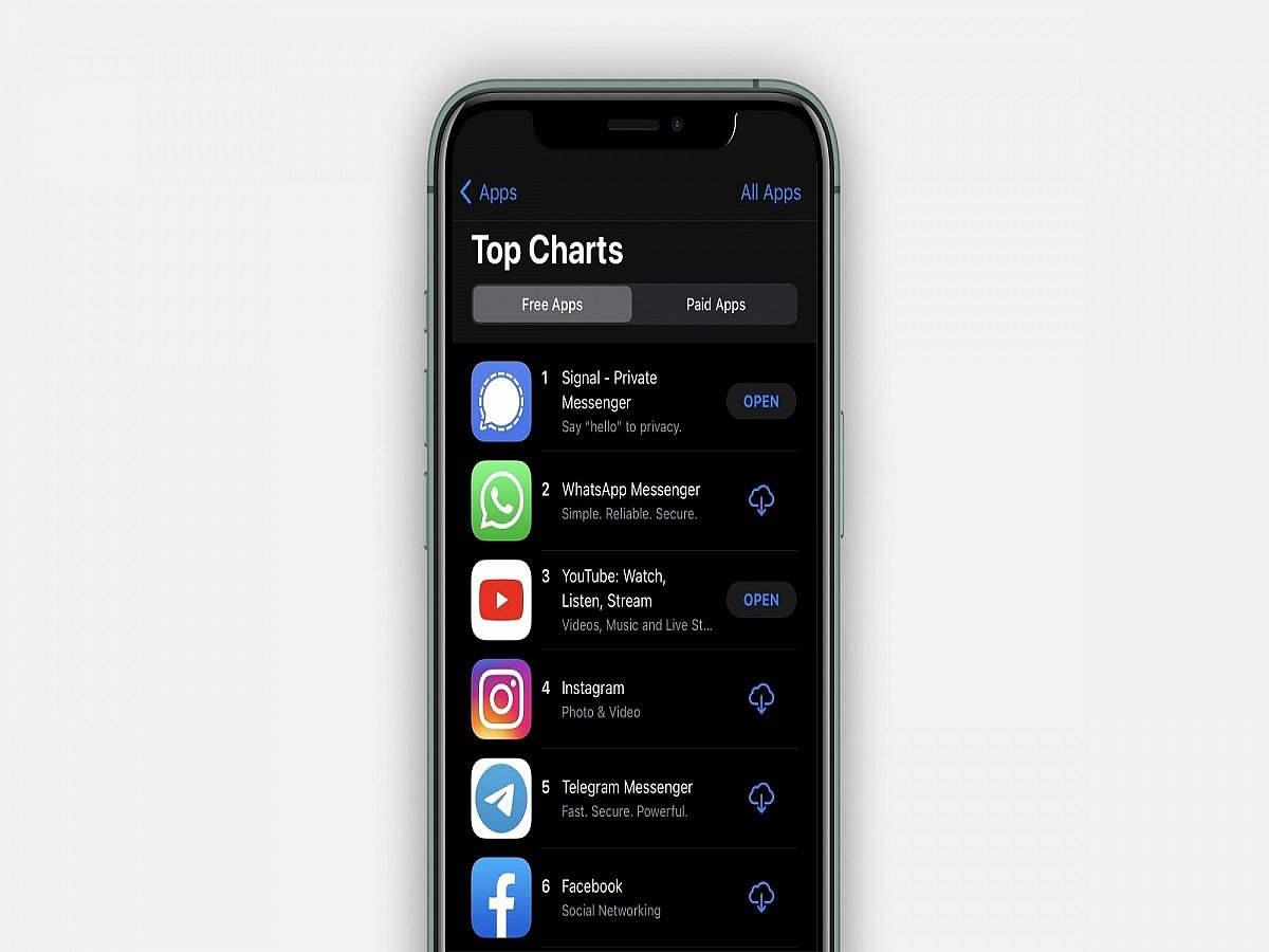 Signal tops free apps category on App Store beating WhatsApp