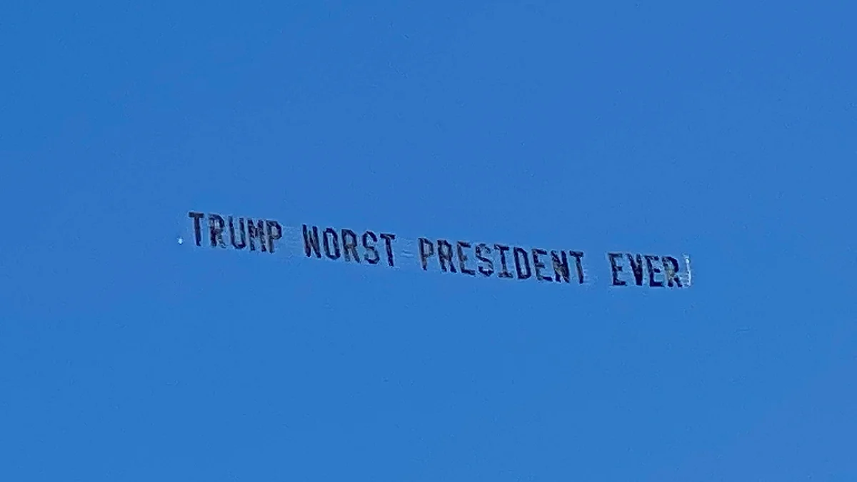 ‘Worst president ever’, ‘pathetic loser’: Planes fly sky banners near Donald Trump’s Florida residence