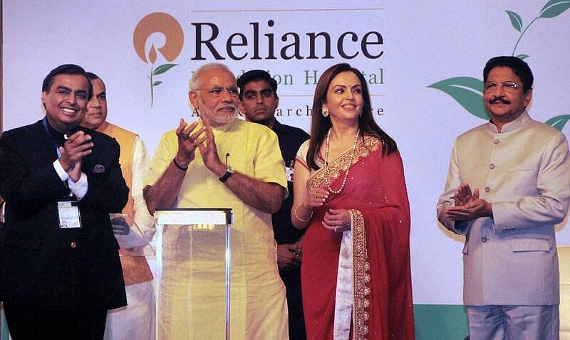PM Narendra Modi at an event organised by Mukesh Ambani-led Reliance group
