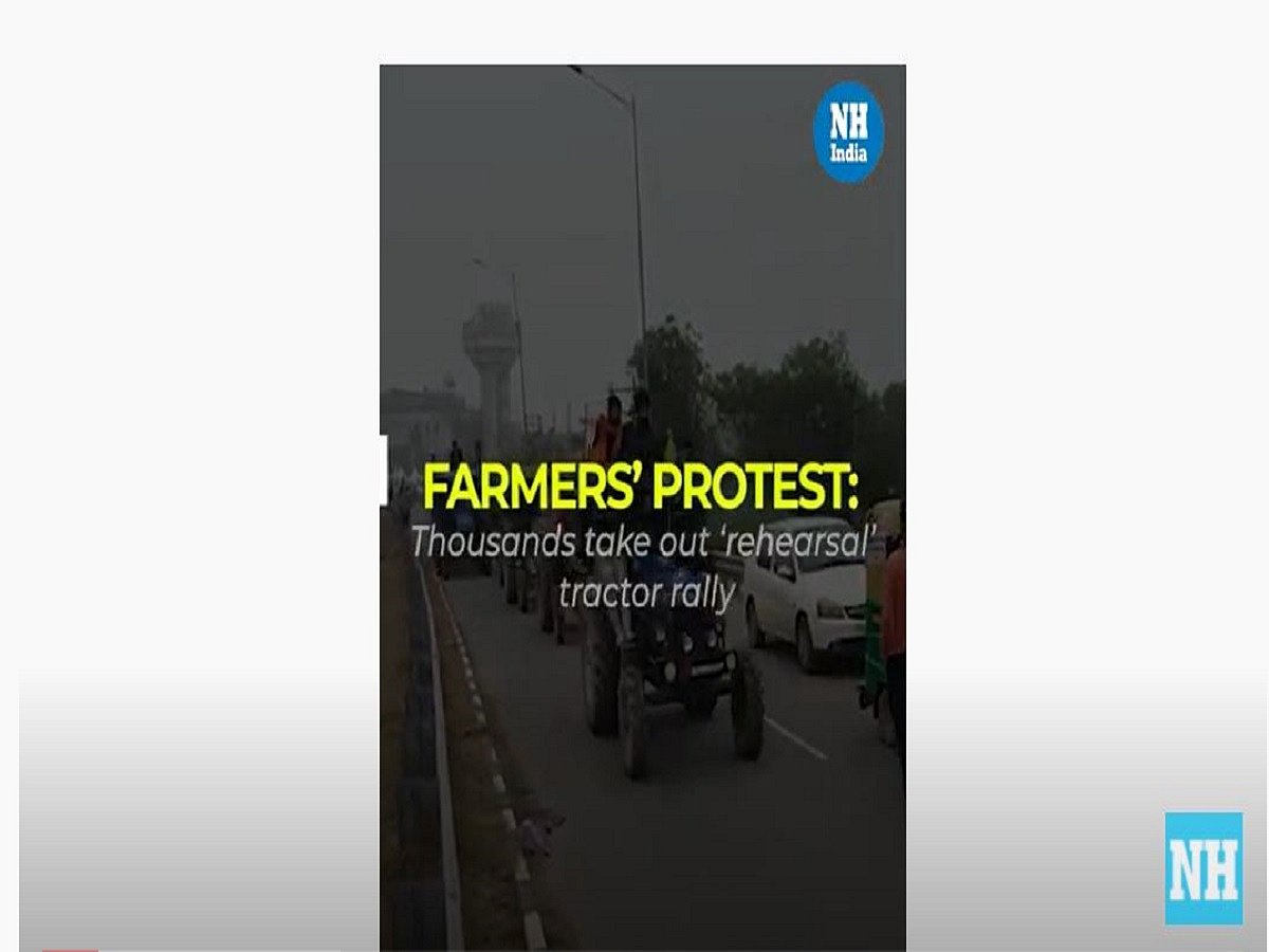 Farmers’ protest: Thousands take out ‘rehearsal’ tractor rally  