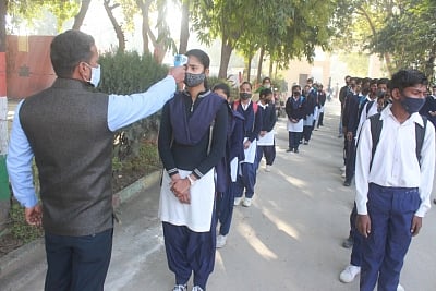 Gurugram schools reopen for classes 6 to 8  
