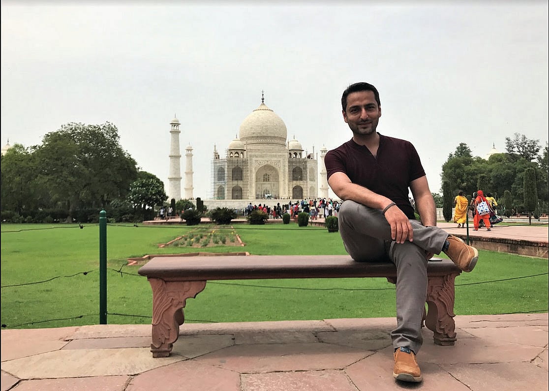 The author at Taj Mahal, Agra