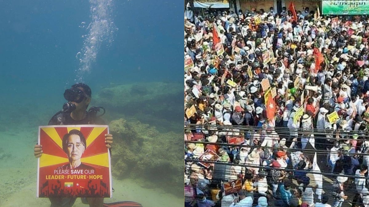 Historic pro-democracy protests in Myanmar go unnoticed but have lessons for others