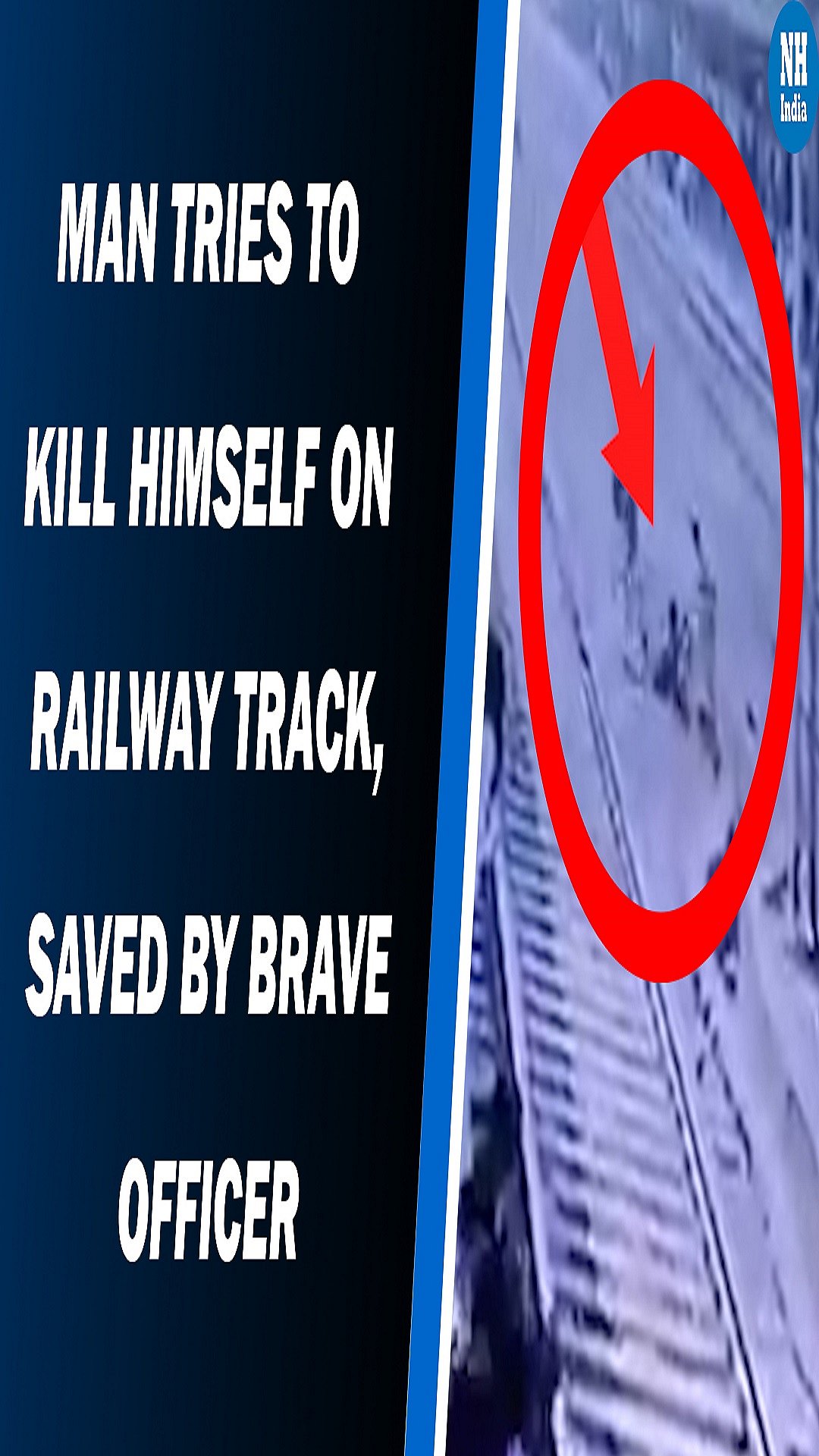  Man tries to kill himself on railway track, saved by brave officer   