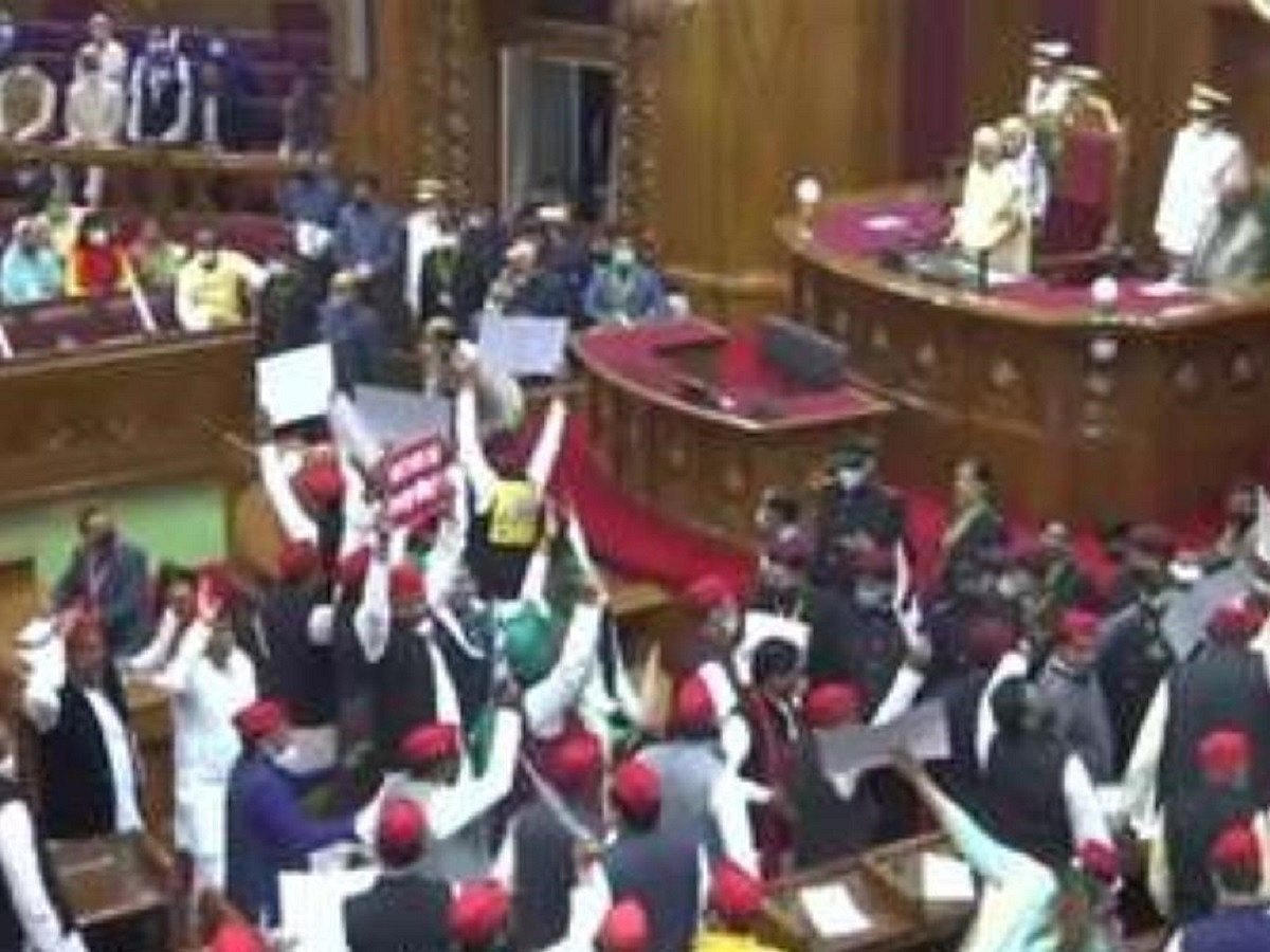 Uttar Pradesh: SP creates ruckus in Assembly, then walks out