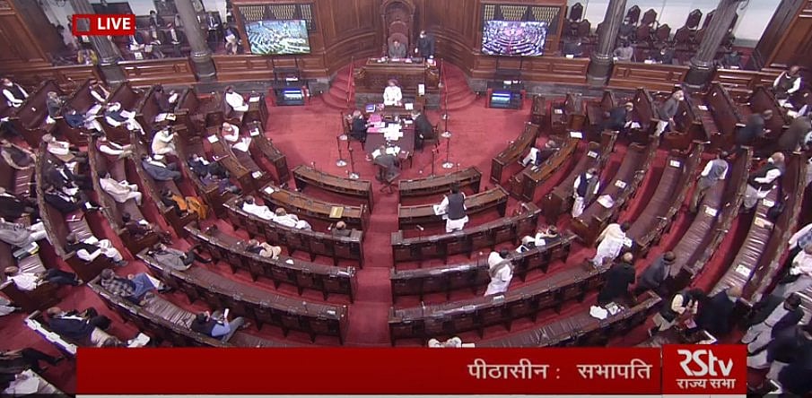 Opposition parties walk out of RS demanding discussion on farmers’ agitation, House adjourned till 12:30 pm