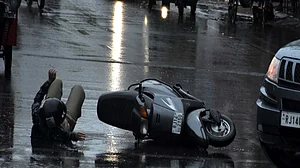 Teen Mercedes driver held for mowing down scooterist