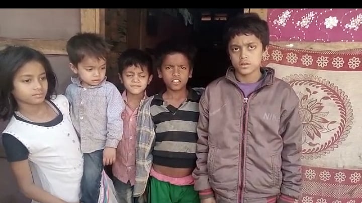 Children at a Rohingya ghetto in Jammu 