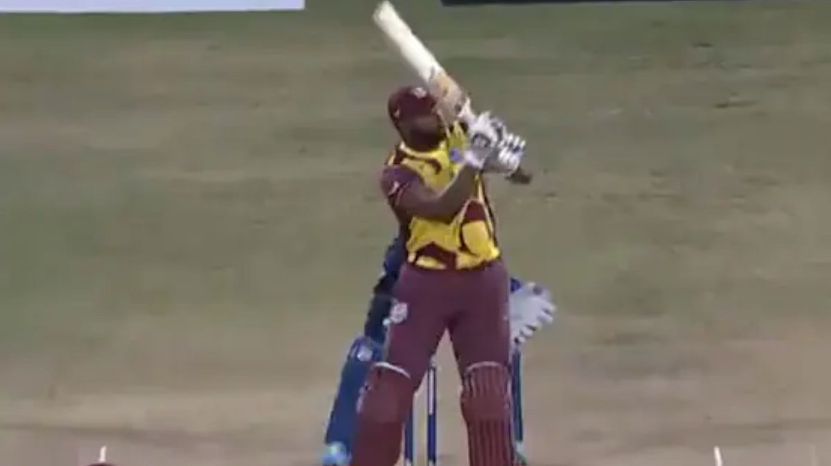 WATCH: Keiran Pollard hits six sixes in an over as Windies beat Sri Lanka