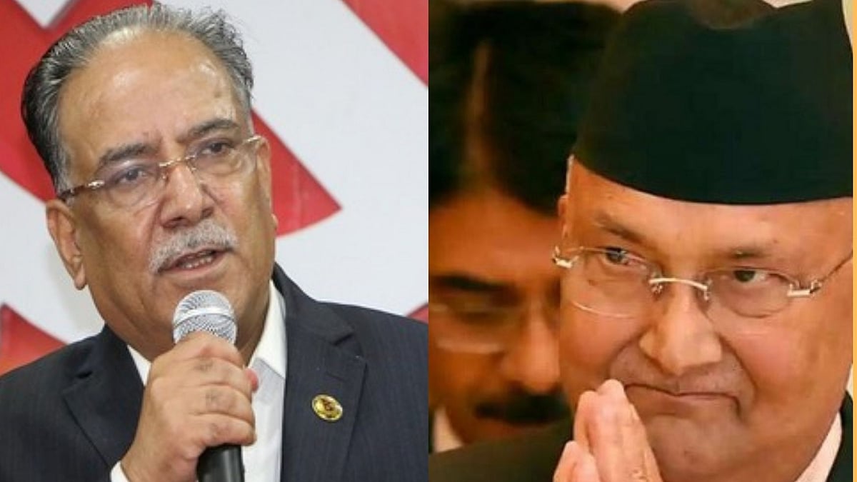 It’s not known what exactly is the nature  of differences between Pushpa Kumar Dahal (left) and KP Sharma Oli