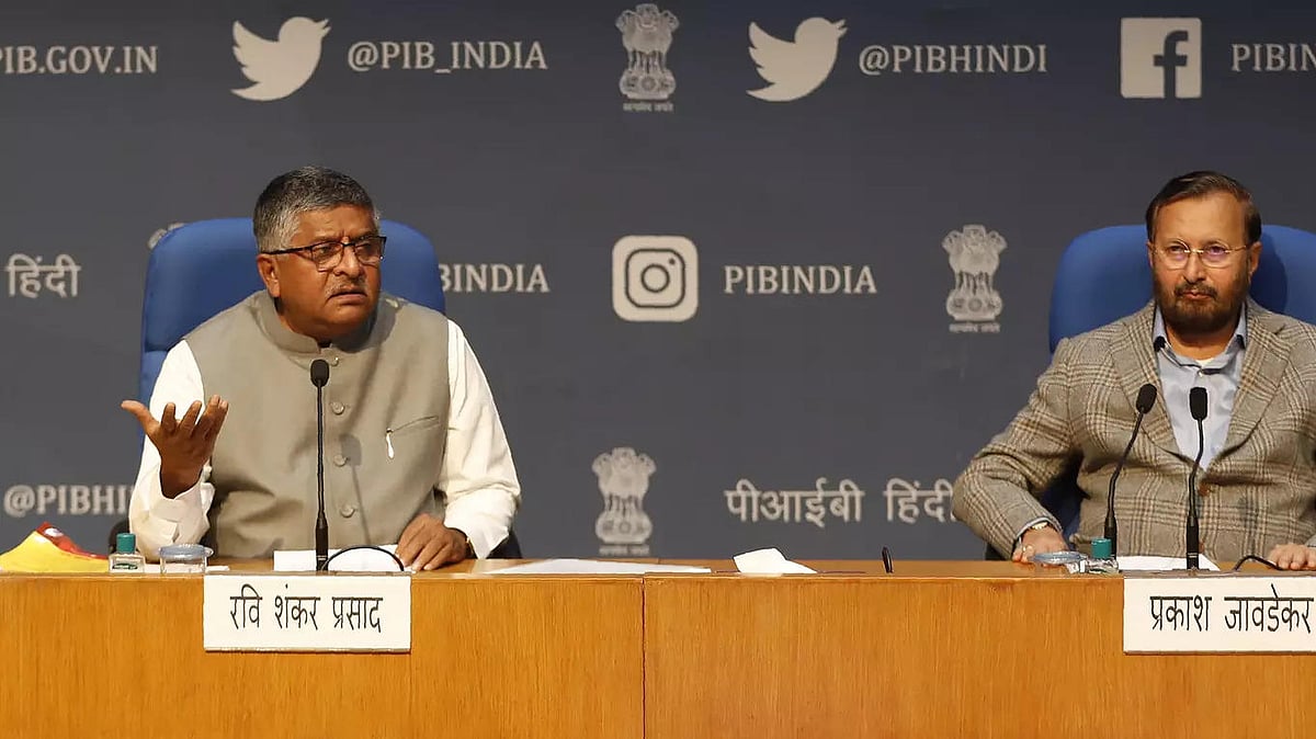 IT Minister RS Prasad and I&B Minister Prakash Javadekar had earlier this month announced new rules governing digital media and OTT platforms