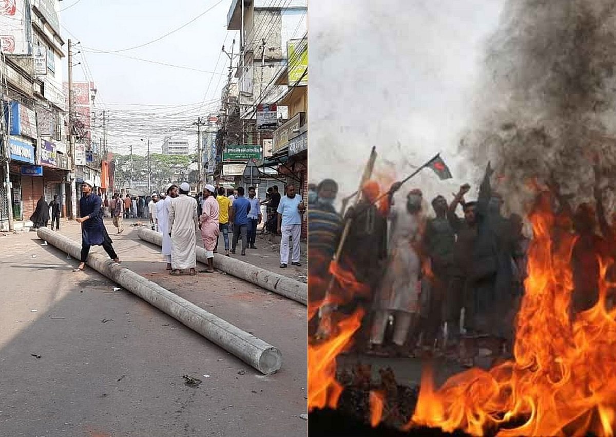 Strike, violent clashes and police firing mark anti-Modi protests in Bangladesh