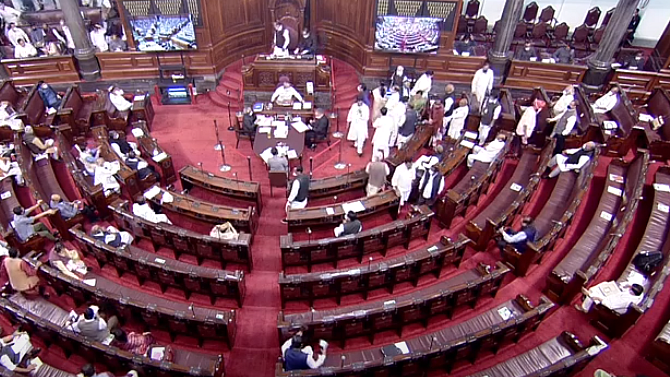 Protests over fuel prices as Parliament’s Budget Session resumes, RS adjourned till 1 pm