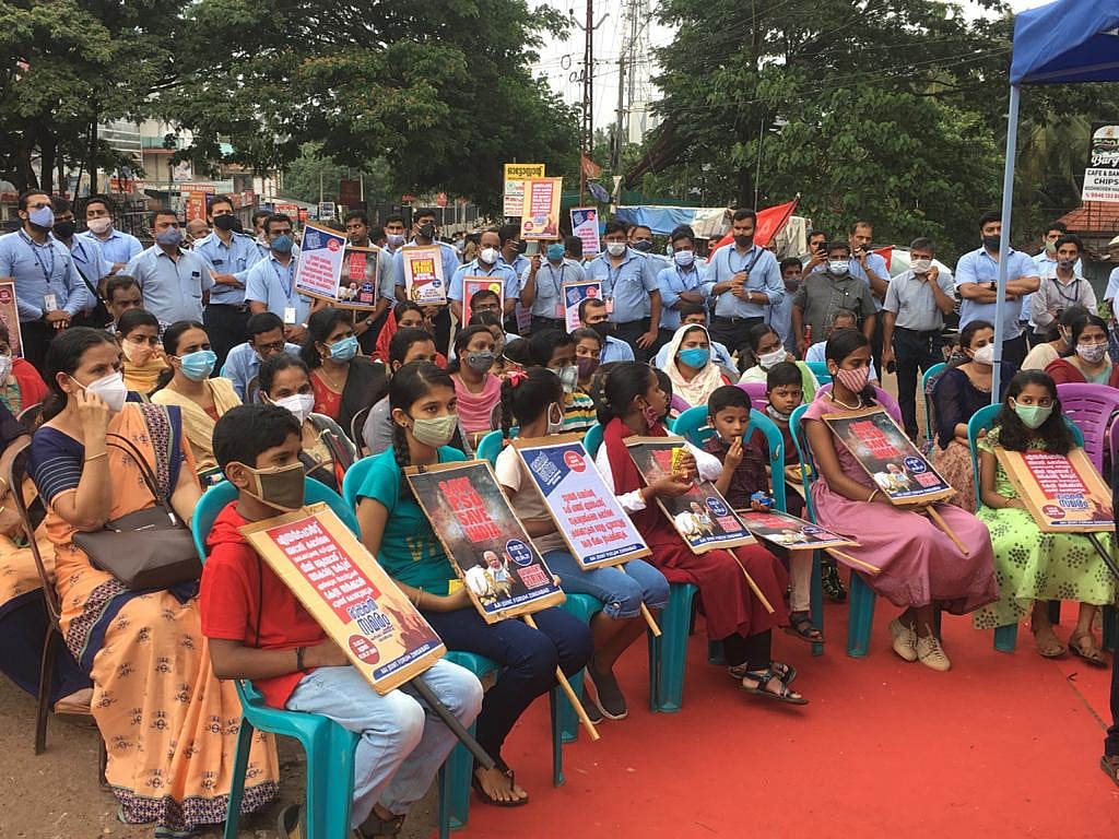 Govt leasing out 6 airports to Adani: Employees urge PM Modi to release white paper on it, stage dharna