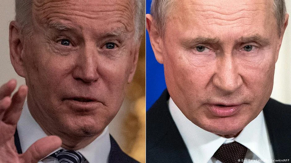 US President Joe Biden and Vladimir Putin (File images)