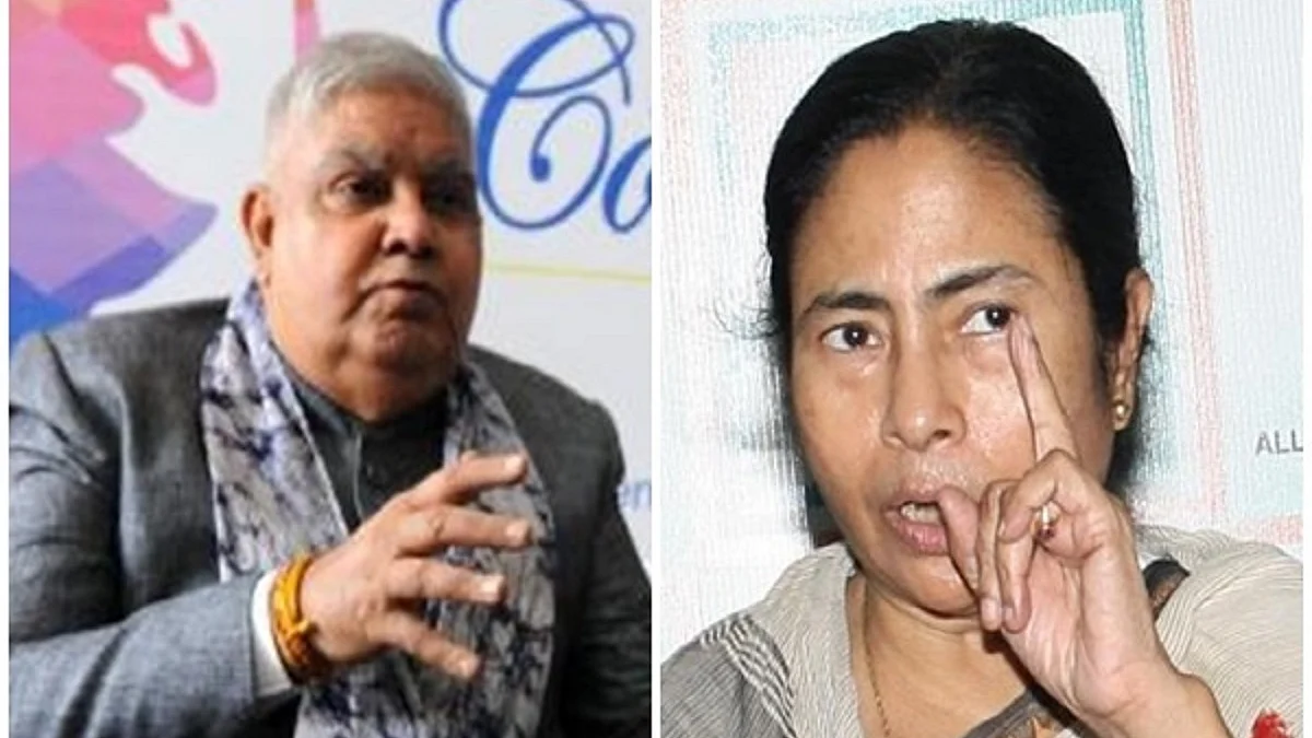 Governor Jagdeep Dhankhar(Left) and West Bengal CM Mamata Banerjee (Right) (Photo Courtesy: IANS)