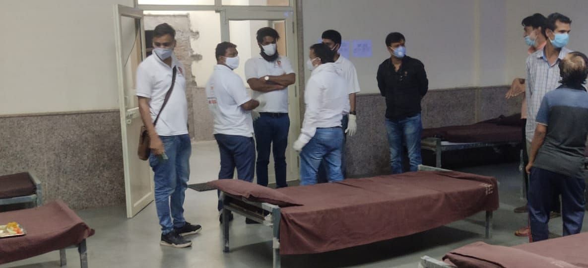Indian Youth Congress chief BV Srinivas visits COVID facility set up by NGO Prayas, lauds efforts made by it