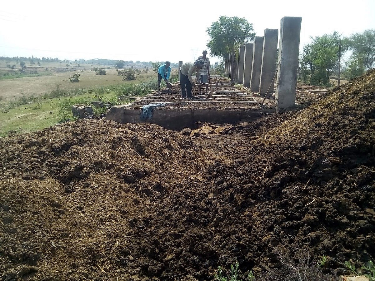 Funeral ashes being turned into manure at this crematorium in Rajasthan