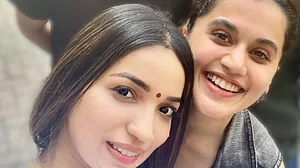 Writer Kanika Dhillon with actress Taapsee Pannu