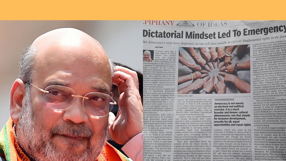 Thank you, Amit Shah, for drawing a parallel between the Emergency in 1975 and now