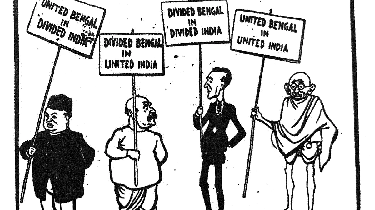A cartoon that appeared in ‘The Hindustan Standard’ on May 17, 1947