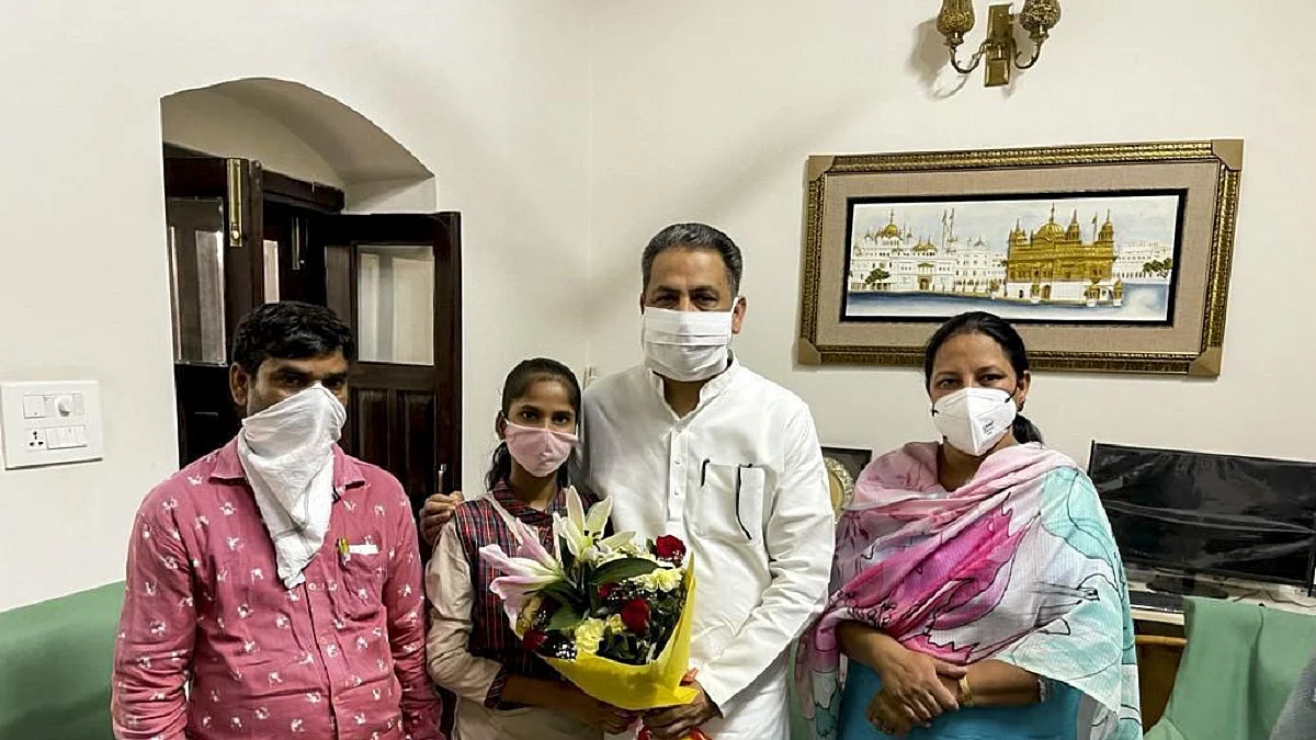 Punjab school education minister Vijay Inder Singla with Jyoti