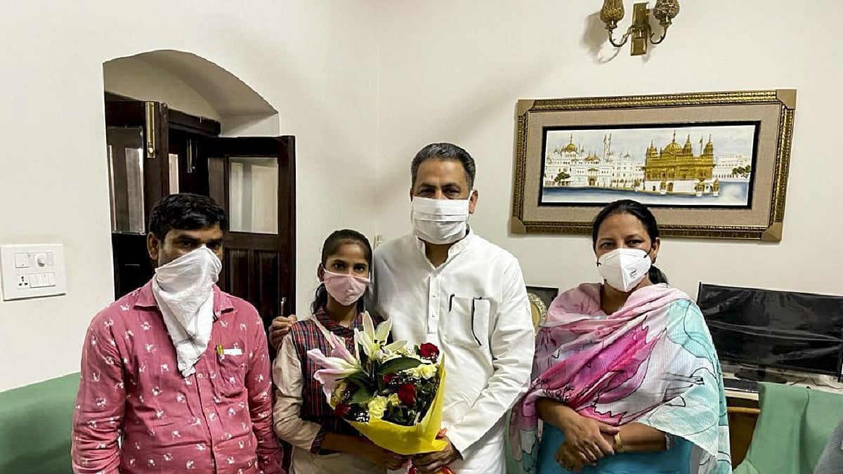 Punjab school education minister Vijay Inder Singla with Jyoti