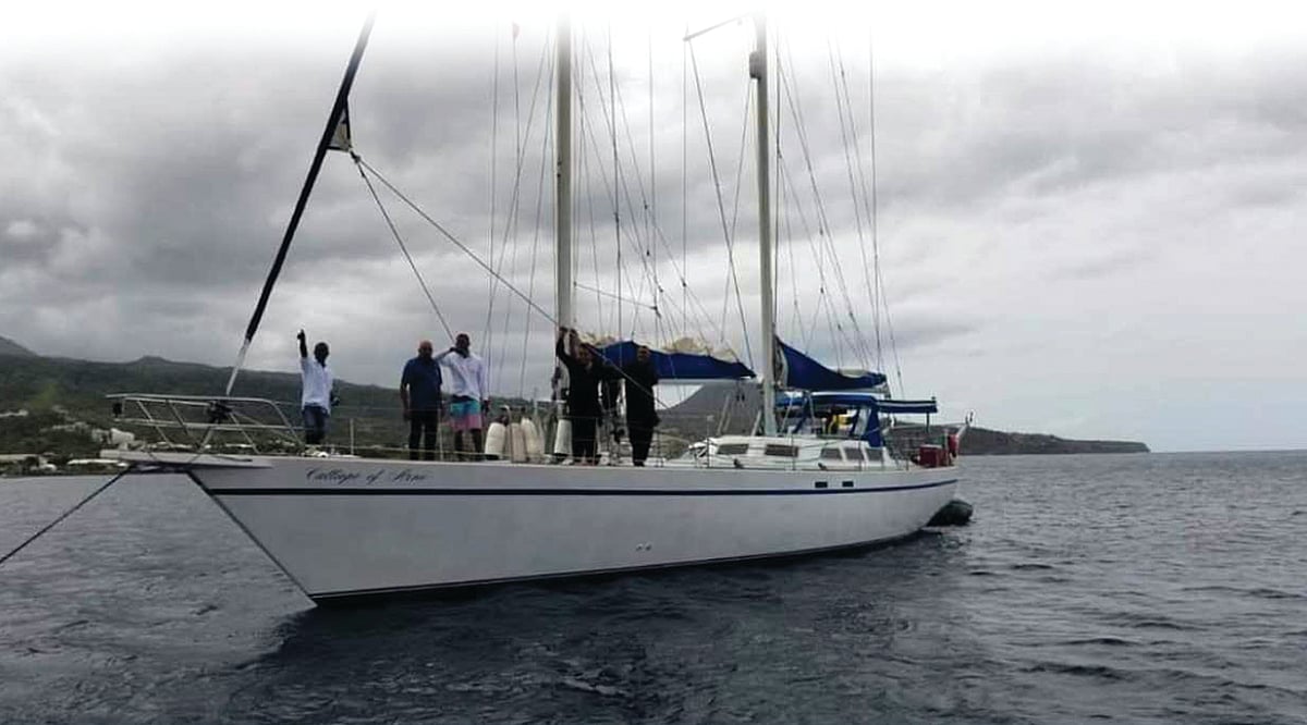 Gurmit Singh on the boat