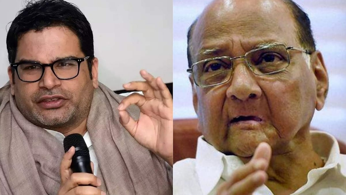 Prashant Kishor (Left) and NCP supremo Sharad Pawar (Right)