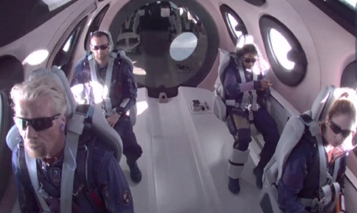 Billionaire Richard Branson reaches space in his own ship