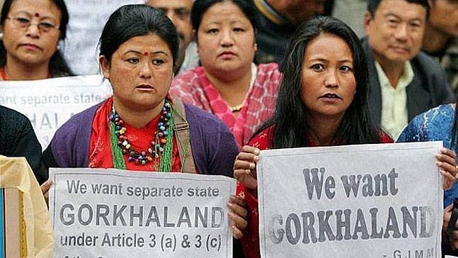 The GJM led Gorkhaland agitation affected normal life in the Darjeeling hills and neighbouring Sikkim for months together in 2017. Photo: PTI