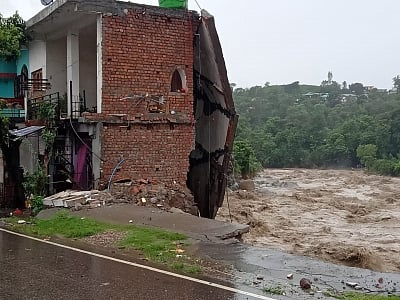 Himachal Pradesh: Cars, buildings swept away in flash floods triggered by heavy rains in Dharamsala