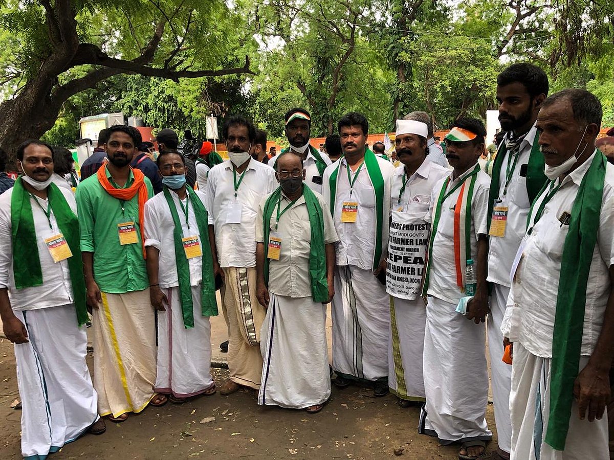 Farmers from Kerala at Kisan Sansad, Jantar Mantar