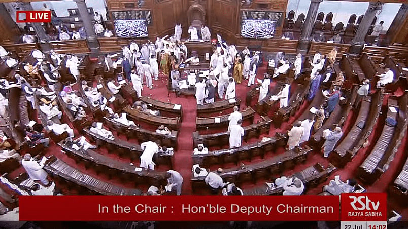 Pegasus Project: TMC MPs tear papers as Vaishnaw reads statement in Rajya Sabha on snooping