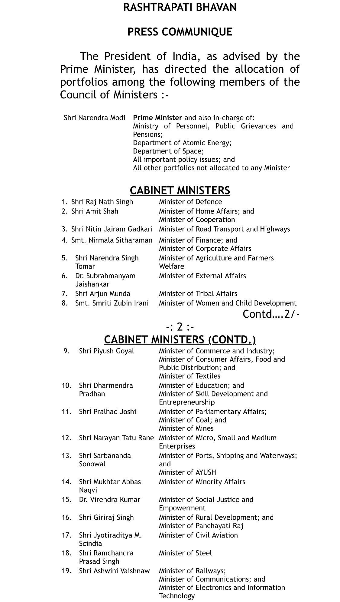 Mansukh Mandaviya is new Health Minister, Amit Shah to also look after newly-created Ministry of Cooperation