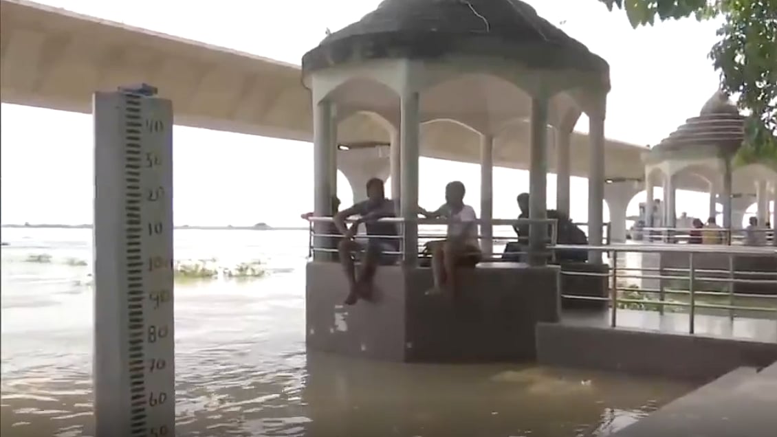 WATCH: Water level of Ganga River rises above danger level in Patna due to heavy rain