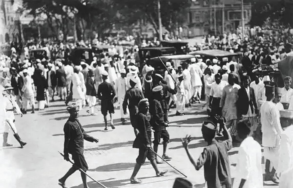 Public protest during Quit India Movement