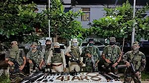 Huge cache of arms smuggled from Myanmar seized in Manipur