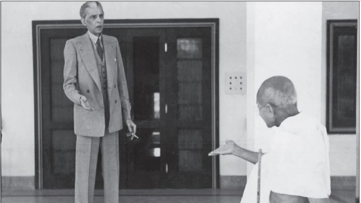 MA Jinnah with Mahatma Gandhi