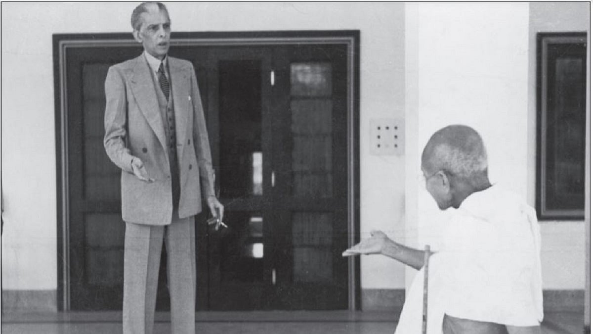 MA Jinnah with Mahatma Gandhi