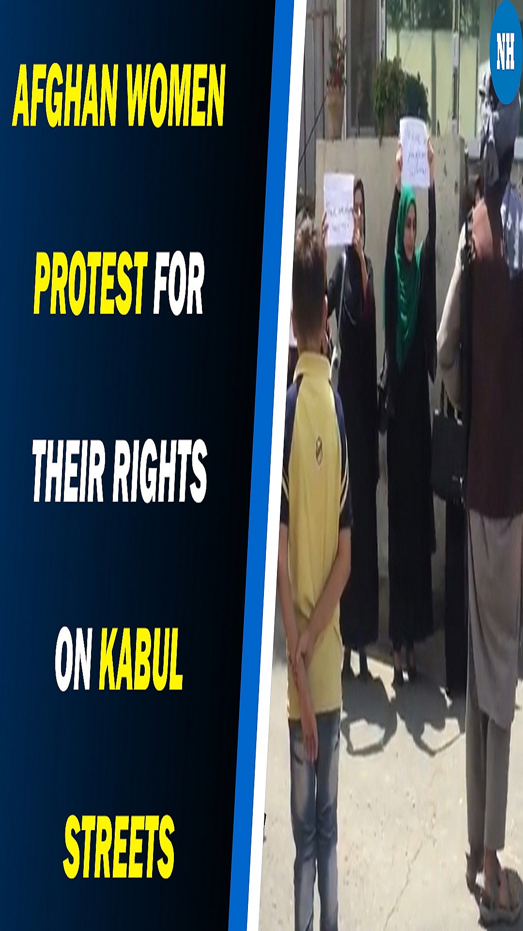 WATCH: Afghan women protest for their rights on Kabul streets in front of armed Taliban militants