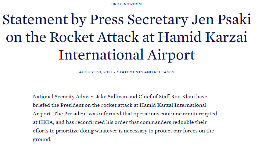 Rockets hit neighbourhood near Kabul airport amid US pullout