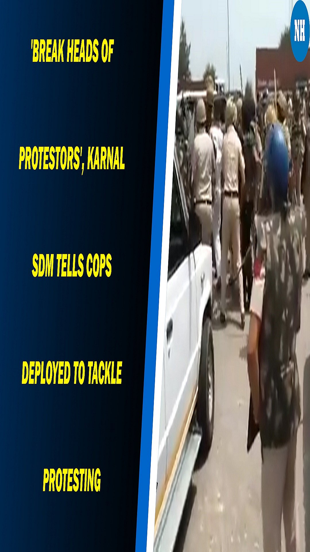 WATCH: 'Break heads of protestors', Karnal SDM tells cops deployed to tackle protesting farmers 