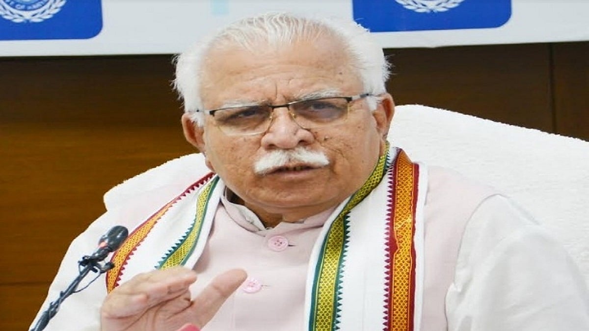 Haryana Chief Minister Manohar Lal Khattar (Photo Courtesy: IANS)