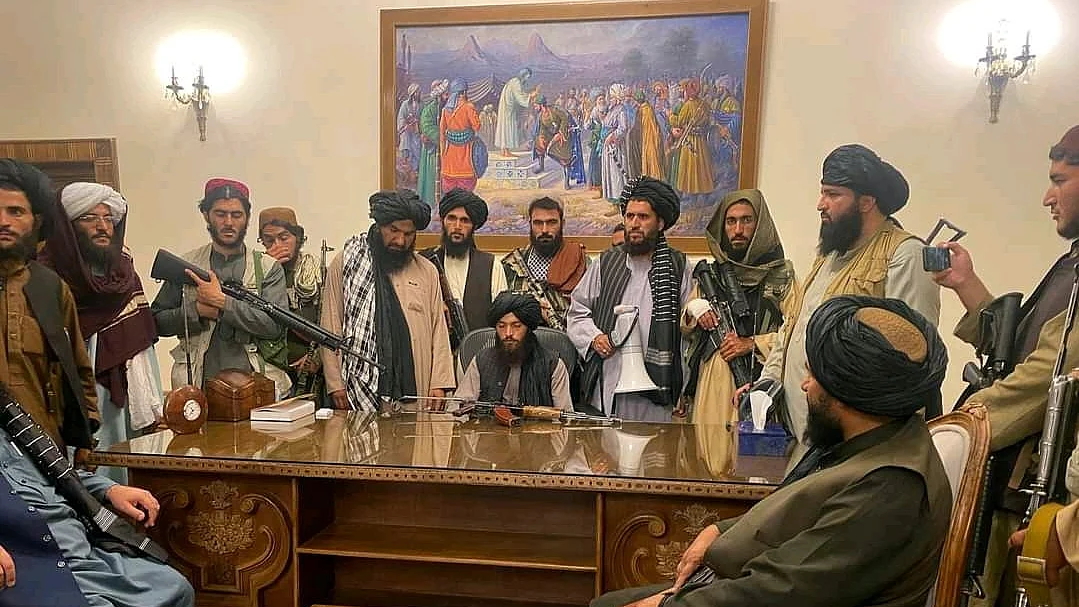 Taliban in Afghanistan's Presidential Palace