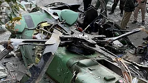Army chopper crashed in Ranjit Sagar Dam in Punjab's Pathankot district, pilot and co-pilot safe