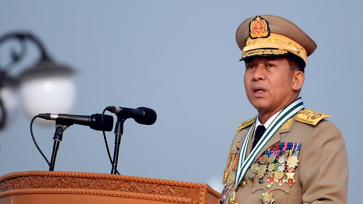 Commander-in-Chief of Defense Services Sen-Gen Min Aung Hlaing 
(Photo Courtesy: IANS)